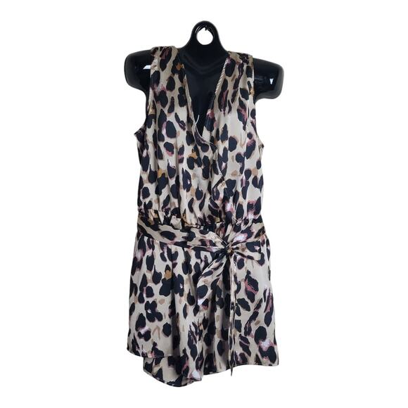 Boohoo Women's Plus Size Satin Leopard Print Cami Playsuit Sleeveless Size 16 US - Picture 4 of 11